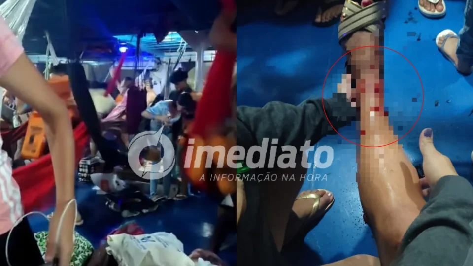 VEJA VÍDEO: Temporal quebra vidro de barco e estilhaços atingem criança durante viagem no interior do Amazonas