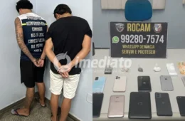 A CASA CAIU: homem e adolescente são detidos com drogas e 14 celulares roubados após tentativa de fuga