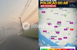 ALERTA VERMELHO: fumaça encobre Manaus e qualidade do ar chega a níveis críticos e severo