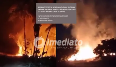 BOA VISTA DO RAMOS EM ALERTA: moradores oferecem R$ 200 para população ajudar a combater incêndio