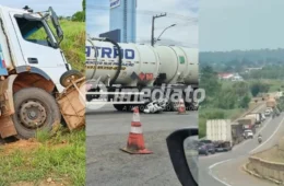 ALERTA NA BR-364: Três acidentes em menos de 12 horas deixam um morto e quatro feridos