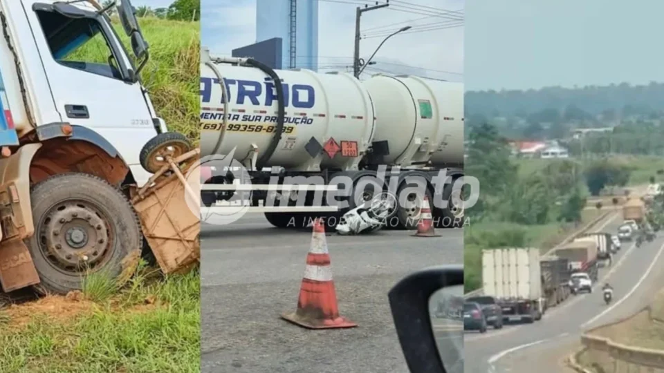 ALERTA NA BR-364: Três acidentes em menos de 12 horas deixam um morto e quatro feridos