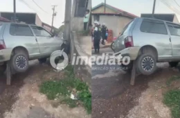 CHOCANTE: Motociclista fica esmagado embaixo de carro e é socorrido em estado grave; VEJA VÍDEO
