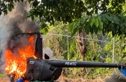 AÇÃO DA FAB: Helicóptero suspeito vindo da Venezuela é interceptado e destruído em Roraima