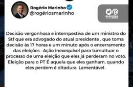 Coordenador da campanha de Flávio Bolsonaro acusa ministro do STF de tumultuar eleições