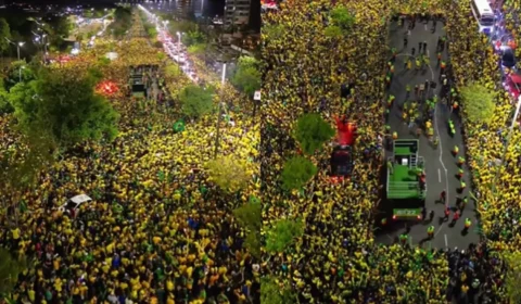 VEJA: Bloquinho do 22 reúne multidão com Flávio Bolsonaro e Nikolas Ferreira em Manaus