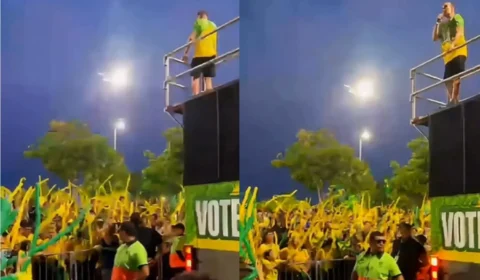 VEJA VÍDEO: Pilhado chama opositores de “diabo” durante ato político na Ponta Negra, em Manaus