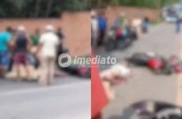 IMAGENS FORTES: Motociclista tem perna amputada após colisão com ônibus no Tarumã-Açu
