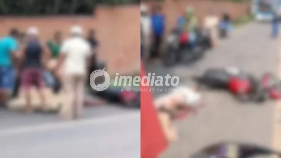 IMAGENS FORTES: Motociclista tem perna amputada após colisão com ônibus no Tarumã-Açu