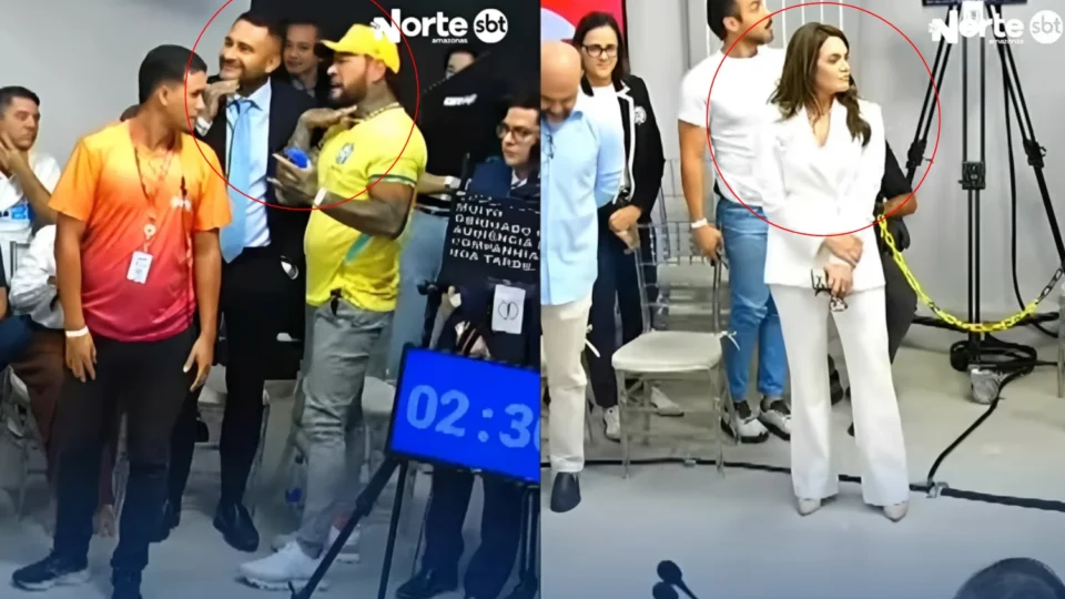 VÍDEO: Kidson Maia e Salazar fazem gesto de ‘cortar o pescoço’ direcionado a Alessandra Campêlo e geram confusão na TV Norte