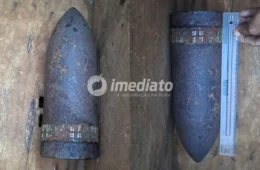 VEJA AS IMAGENS: Equipe antibomba é acionada após pescadores encontrarem objeto desconhecido e levarem material para casa