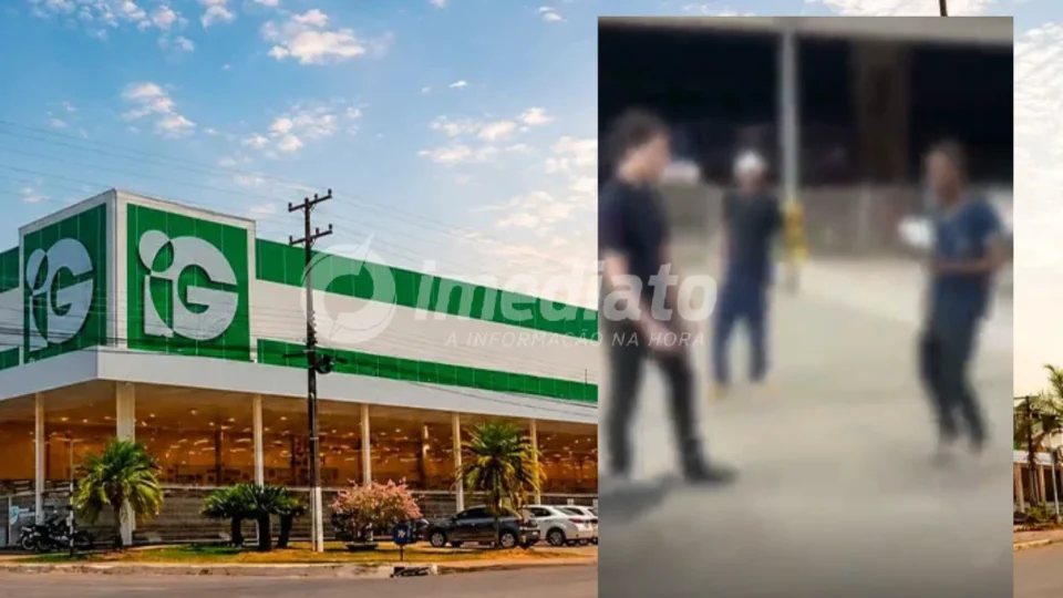 VEJA O VÍDEO: Suspeito de furto enfrenta seguranças e foge de supermercado em Porto Velho