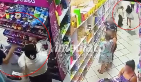VEJA VÍDEO: Mulheres escondem mercadorias debaixo da saia e furtam loja em Manaus