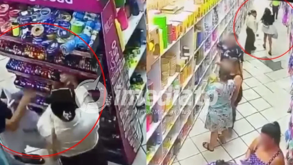 VEJA VÍDEO: Mulheres escondem mercadorias debaixo da saia e furtam loja em Manaus