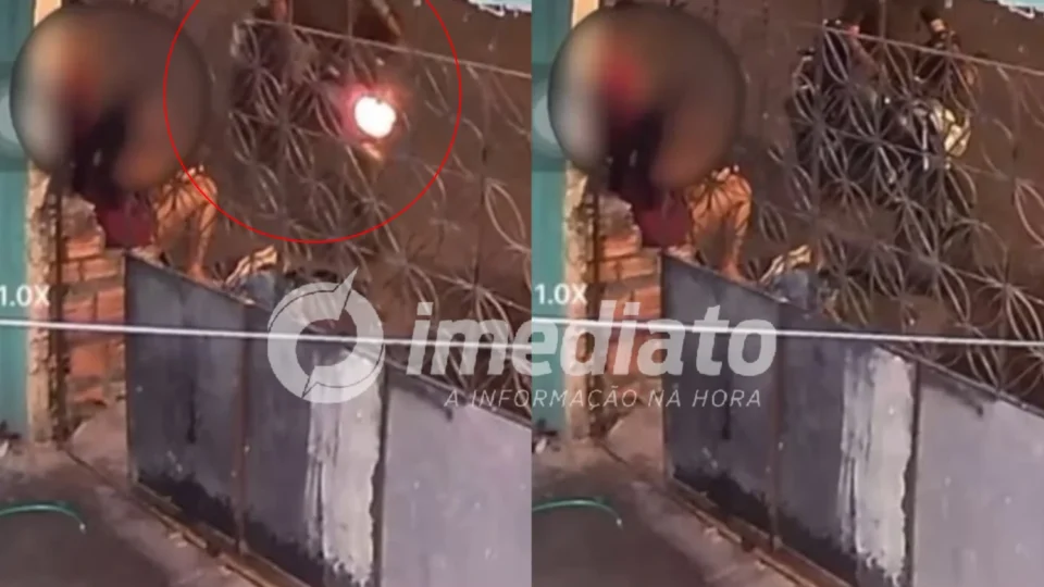 VEJA VÍDEO: Mulher com bebê no colo é encurralada por assaltante armado em Manaus