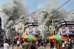 PÂNICO NO CENTRO: Incêndio de grandes proporções atinge prédio e causa correria e desespero; VEJA VÍDEO