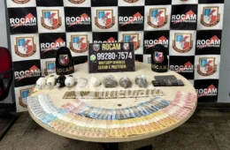 FLAGRANTE: Homem é preso com drogas, R$ 3,8 mil e câmeras usadas para vigiar a polícia