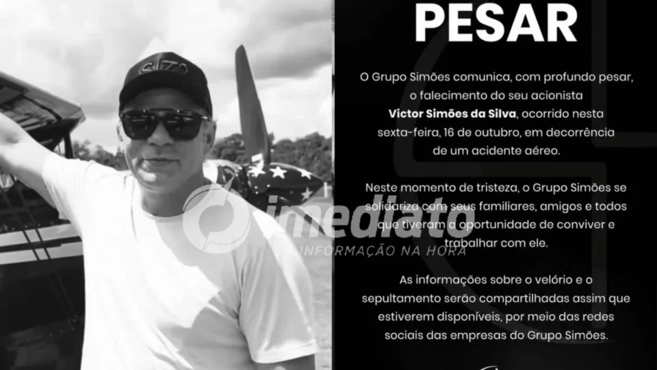 Grupo Simões lamenta morte de Victor Simões após tragédia aérea em SP