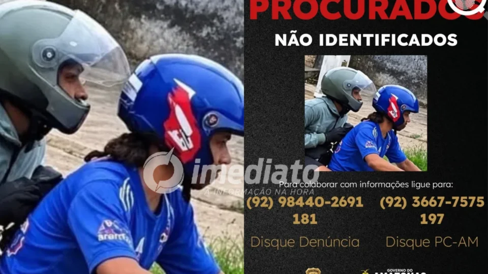VEJA: Dupla é procurada após invadir restaurante e aterrorizar funcionária durante assalto