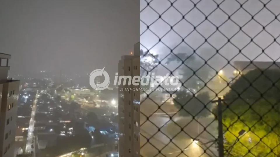 VEJA VÍDEO: Chuva forte com raios e trovões atinge região de Manaus
