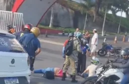 VEJA O VÍDEO: Acidente entre carros deixa duas pessoas feridas na Avenida Rodrigo Otávio, na zona Sul de Manaus