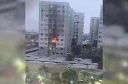 VEJA VÍDEO: Incêndio em apartamento deixa pelo menos seis pessoas feridas