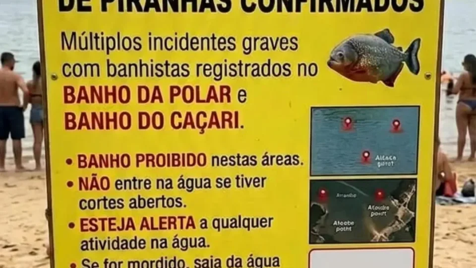Relatos de mordidas de piranhas acendem alerta entre banhistas