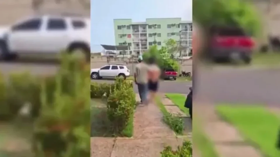VEJA O VÍDEO: Homem é preso após ameaçar e ofender ex-companheira, uma arma irregular foi apreendida