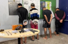 Assalto a residência termina com quatro suspeitos presos pela Rocam