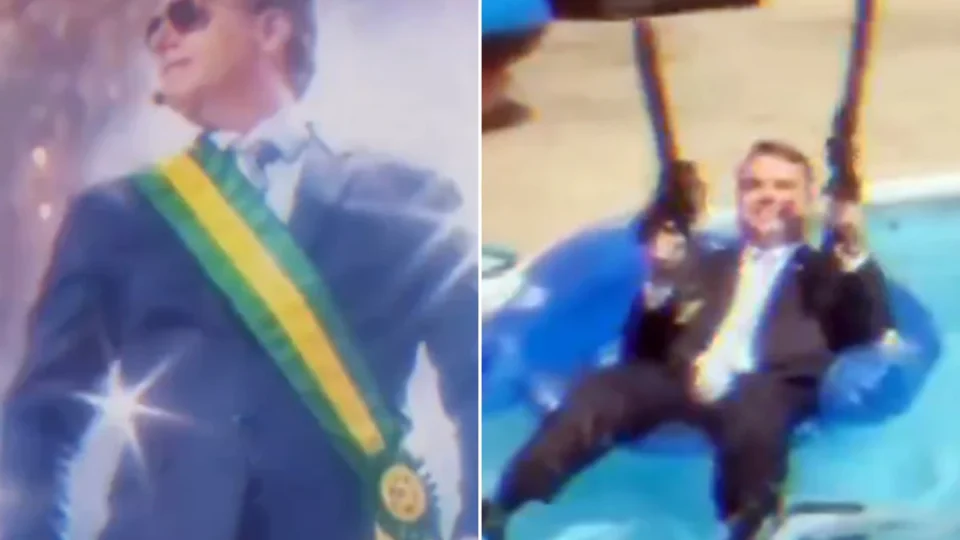 VÍDEO: Nikolas Ferreira publica montagem com IA que mostra Flávio Bolsonaro atirando e usando faixa presidencial