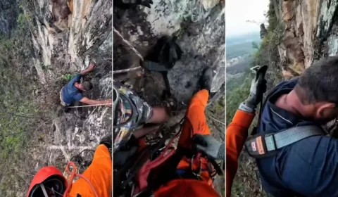 RESGATE | Homem fica preso em penhasco ao tentar tirar selfie e é resgatado após 11 horas